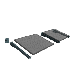 Toldo solar fotovoltaico Topaze 4 painéis - cinza 1600W 6,952x1,144M Bandeja de cabos incluída INTERSUN - 1 2