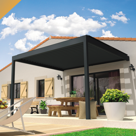 Pergola LOLITE 4,00x4,613 ML Cilindro de controlo remoto - Intersun - Toldos e Pérgolas