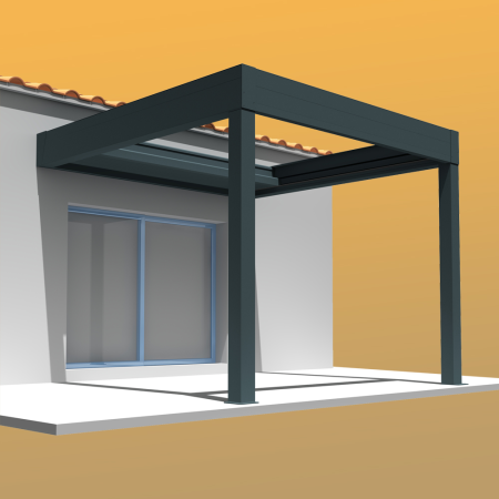 Pérgola Bioclimática HYLIA 5,00x5,213M Motorizado com telecomando INTERSUN - 4