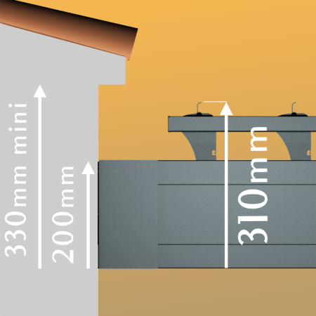 Pergola LOLITE 4,00x4,613 ML Cilindro de controlo remoto - Intersun - Toldos e Pérgolas