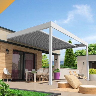 Pergola HYLIA 5,00x5,213 ML Motorisé à Télécommande - Intersun - Stores & Pergolas