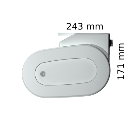 Toldo cofre HEVOA Branco feito a medida Motorizado Socorro Telecomando - Tela Unida Cinza S126 INTERSUN - 6
