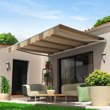 Toldo loggia SAPHIR Cinza Alu feito a medida + Lambrequim SUNSTYL - 1