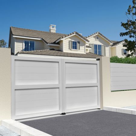 Portão de batente de painel maciço feito a medida INTERSUN - 2