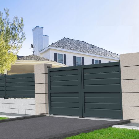 Portão de batente de privacidade feito a medida INTERSUN - 2