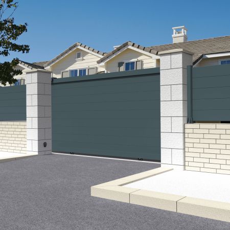 Portão de correr maciço feito a medida INTERSUN - 2