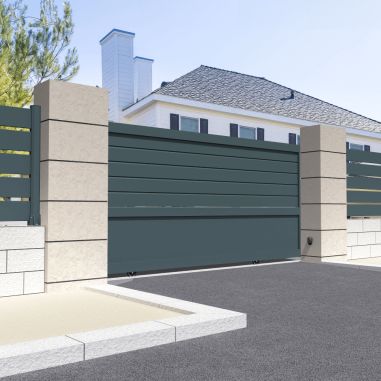 copy of Portão de correr misto L 3000 x A 1594 mm INTERSUN - 1