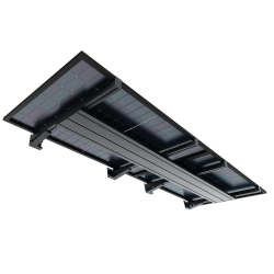 Toldo solar fotovoltaico Topaze 4 painéis - cinza 1600W 6,952x1,144M Bandeja de cabos incluída INTERSUN - 1 2