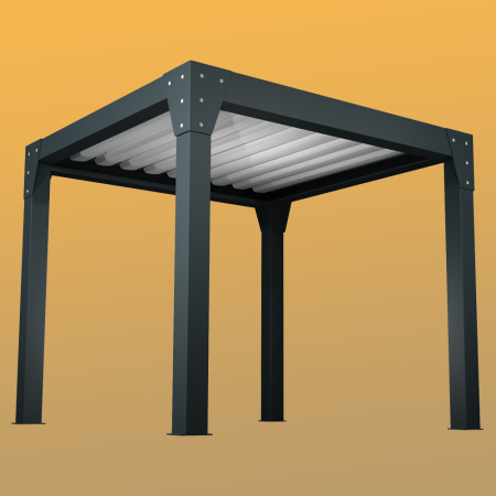 Pérgola bioclimática BERYL Ilot - Branco - 3,50x4,00 M - Motorizada - Intersun - Toldos e Pérgolas