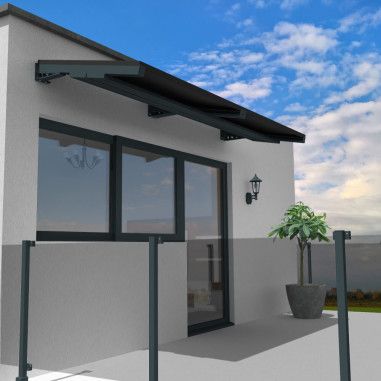 Toldo solar fotovoltaico Topaze 3 painéis - cinza 1200W 5,216x1,144M Bandeja de cabos incluída INTERSUN - 1
