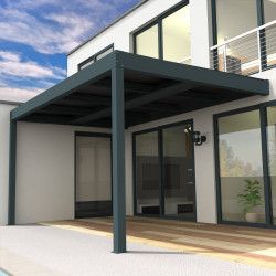 Pérgola solar fotovoltaica Heliolite  4,634x3,543 M - Cinza 3200W Bandeja de cabos incluída INTERSUN - 1